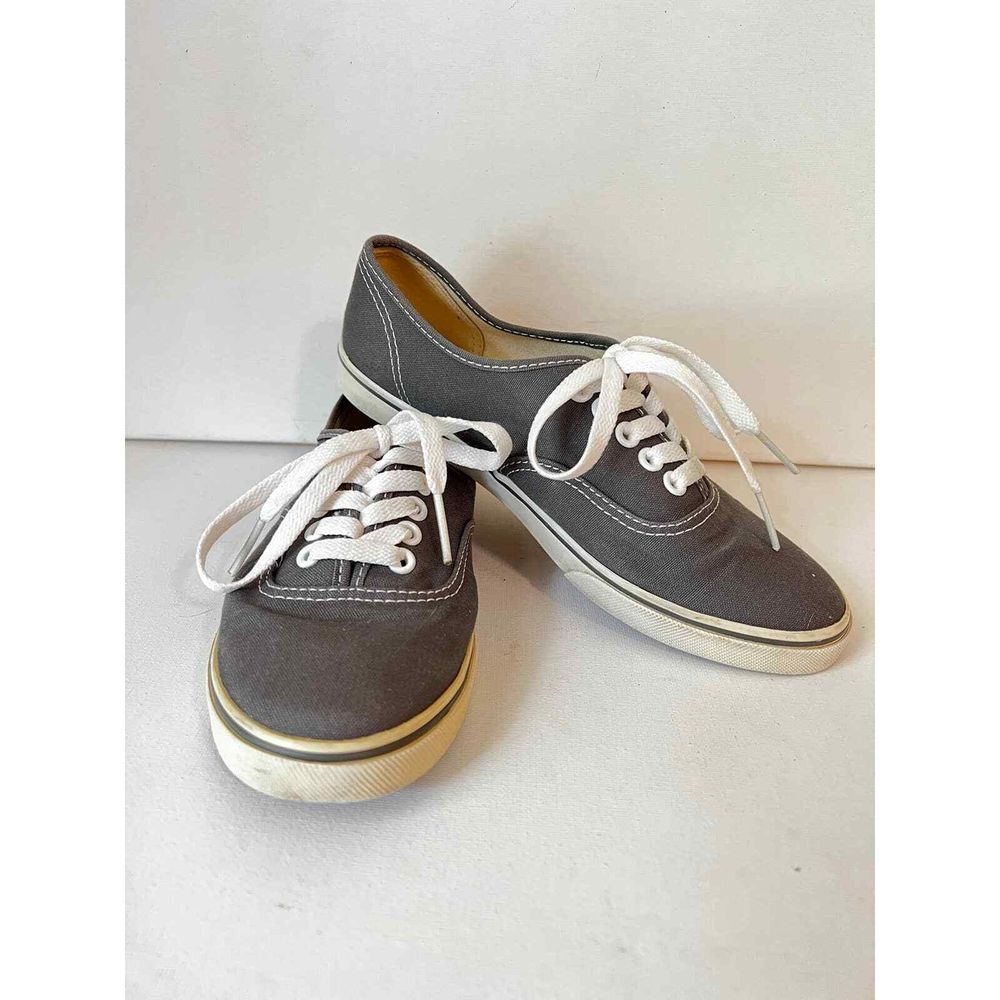 Vans Authentic‎ Sneakers Women 6.5 Grey Canvas Low Top Skate Shoes Classic Indie
